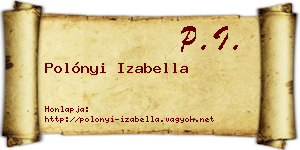 Polónyi Izabella névjegykártya